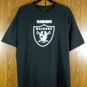 Raiders Mens Size XL Black Majestic Shield Logo